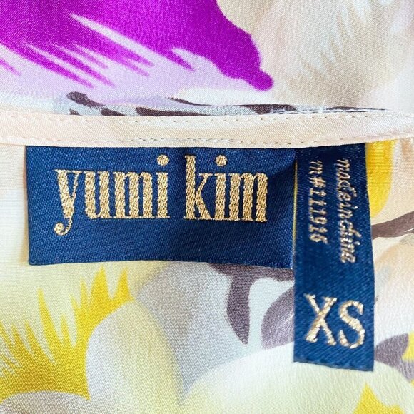 Yumi Kim Silk  Floral Sleeveless Wrap Top Xs - Picture 4 of 5
